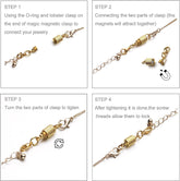 Screw-in Locking Magnetic Clasps for Jewelry Easy Necklace Clasp